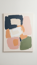 Brush Peach Abstract Oversized Canvas