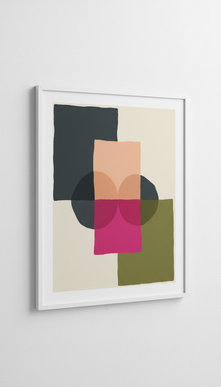 Urban Magenta Forms Giclée Print